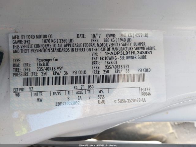 2017 FORD FOCUS ST 1FADP3L91HL348981 Photo 8