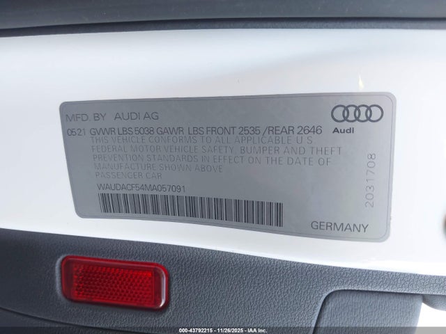 2021 AUDI A5 SPORTBACK WAUDACF54MA057091 Photo 8