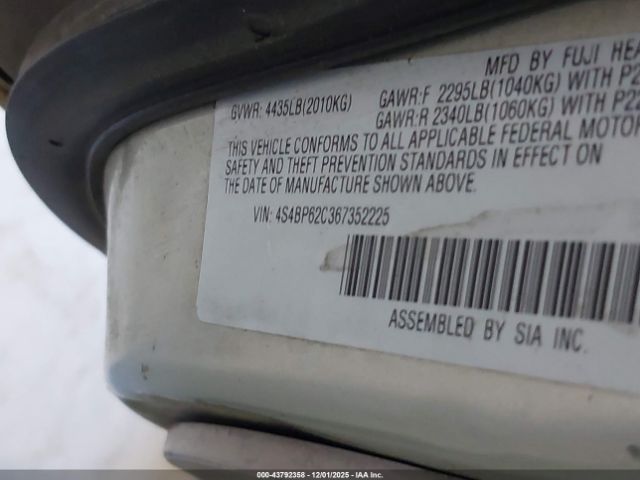 2006 SUBARU OUTBACK 4S4BP62C367352225 Photo 8