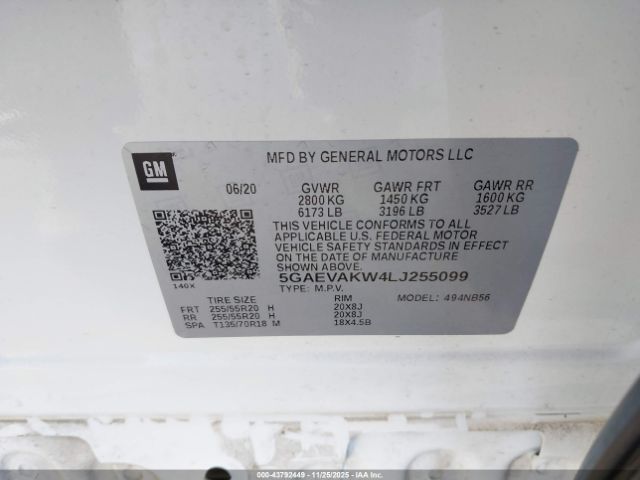 2020 BUICK ENCLAVE 5GAEVAKW4LJ255099 Photo 8