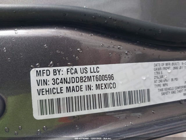 3C4NJDDB2MT600596 Jeep Compass Trailhawk 4x4