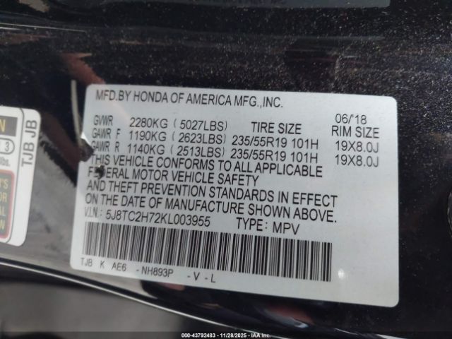 2019 ACURA RDX 5J8TC2H72KL003955 Photo 8