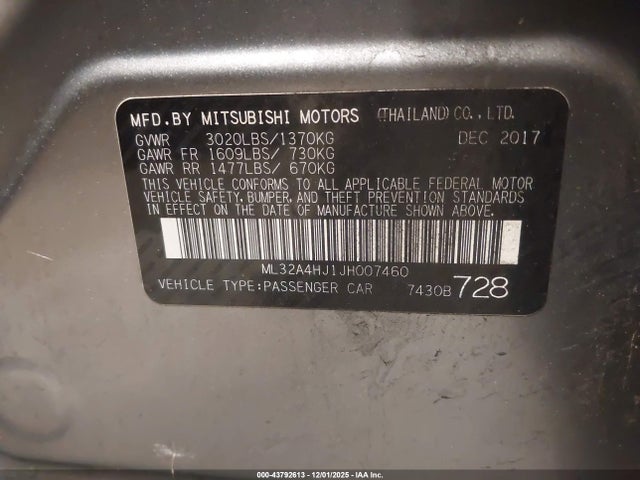 2018 MITSUBISHI MIRAGE ML32A4HJ1JH007460 Photo 8