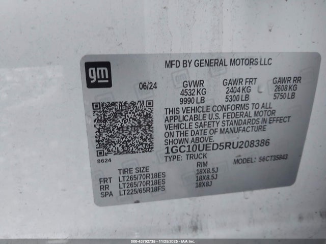 1GC10UED5RU208386 Chevrolet Silverado Ev Work Truck