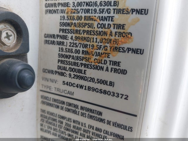 54DC4W1B9GS803372 Isuzu Npr Hd Gas Reg