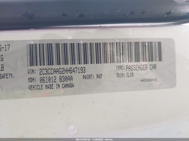 2C3CCAAG2HH647193 Chrysler 300 Limited
