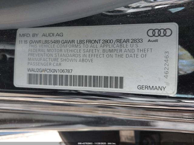 2016 AUDI A7 WAU2GAFC5GN106787 Photo 8