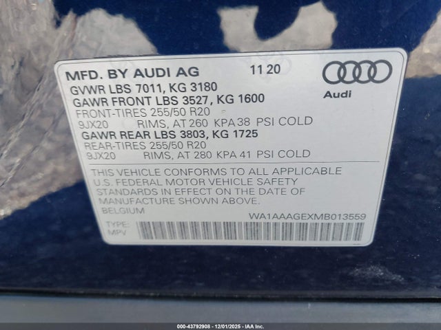 2021 AUDI E-TRON WA1AAAGEXMB013559 Photo 8
