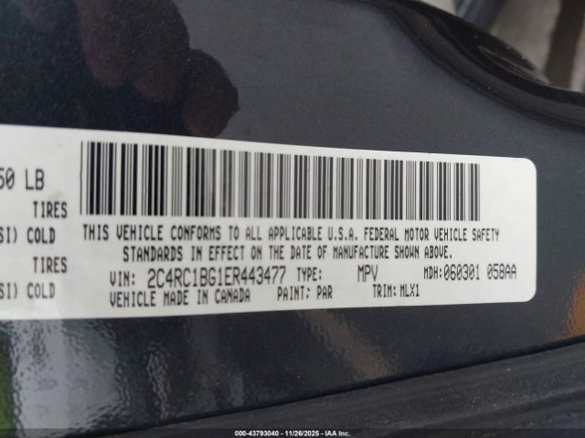 2014 CHRYSLER TOWN & COUNTRY 2C4RC1BG1ER443477 Photo 8