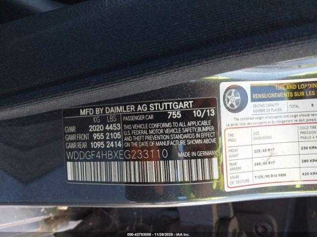 2014 MERCEDES-BENZ C 250 WDDGF4HBXEG233110 Photo 8