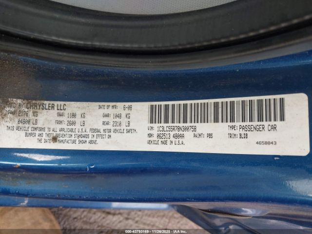 2008 CHRYSLER SEBRING 1C3LC55R78N300758 Photo 8