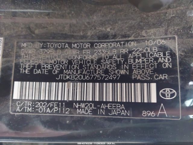 2007 TOYOTA PRIUS JTDKB20U677572497 Photo 8