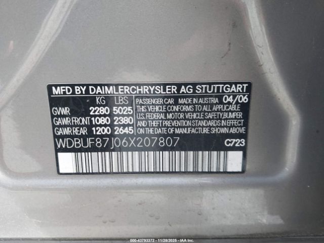 2006 MERCEDES-BENZ E 350 WDBUF87J06X207807 Photo 8