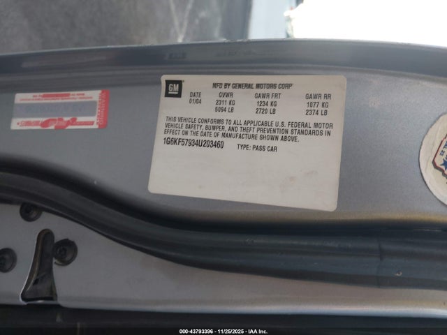 2004 CADILLAC DEVILLE 1G6KF57934U203460 Photo 8