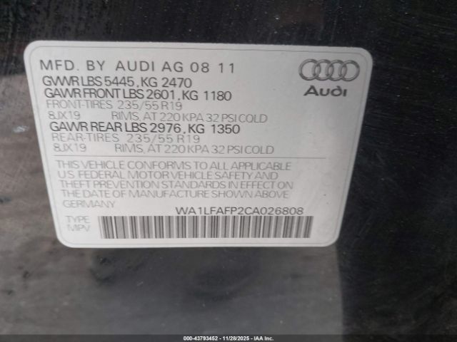 2012 AUDI Q5 WA1LFAFP2CA026808 Photo 8