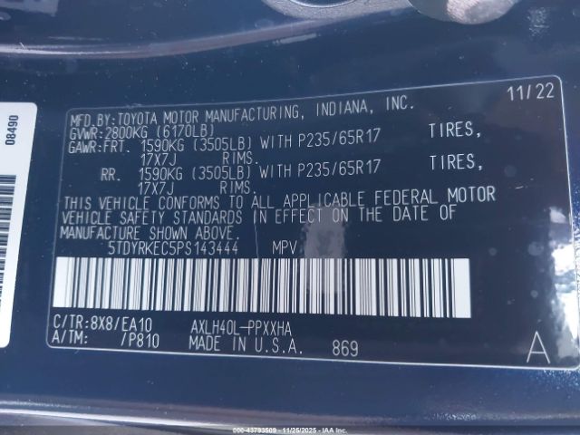2023 TOYOTA SIENNA 5TDYRKEC5PS143444 Photo 8