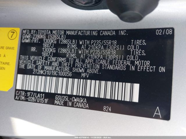 2009 LEXUS RX 350 2T2HK31U19C100056 Photo 8