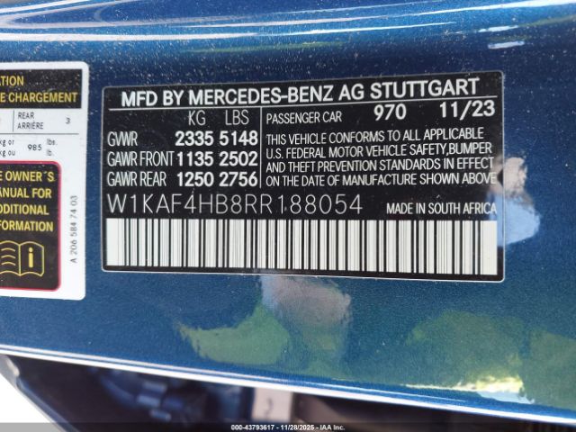 2024 MERCEDES-BENZ C 300 W1KAF4HB8RR188054 Photo 8