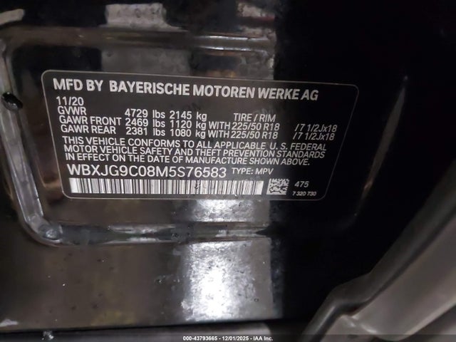 Aukcja sprzedaży 2021 Bmw X1 Xdrive28i, vin: WBXJG9C08M5S76583, numer aukcji: 43793665