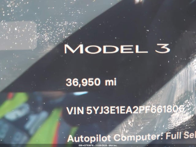 Tesla Model 3 Rear-wheel Drive 2023 5YJ3E1EA2PF661806 Image 15