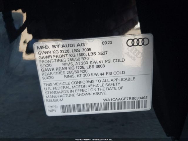 2024 AUDI Q8 E-TRON WA1CAAGE7RB033493 Photo 8