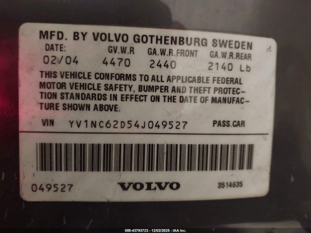 2004 VOLVO C70 YV1NC62D54J049527 Photo 8