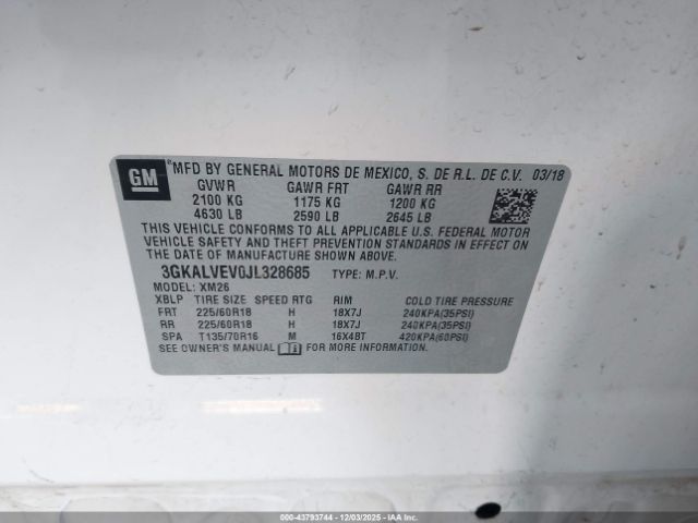 2018 GMC TERRAIN 3GKALVEV0JL328685 Photo 8