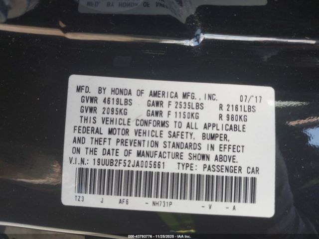 2018 ACURA TLX 19UUB2F52JA005661 Photo 8