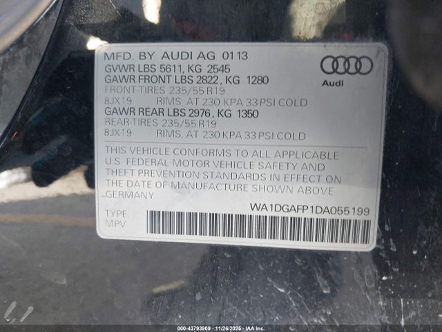 2013 AUDI Q5 WA1DGAFP1DA055199 Photo 8
