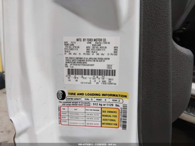 2013 FORD F-150 1FTFW1ET7DKG51007 Photo 8