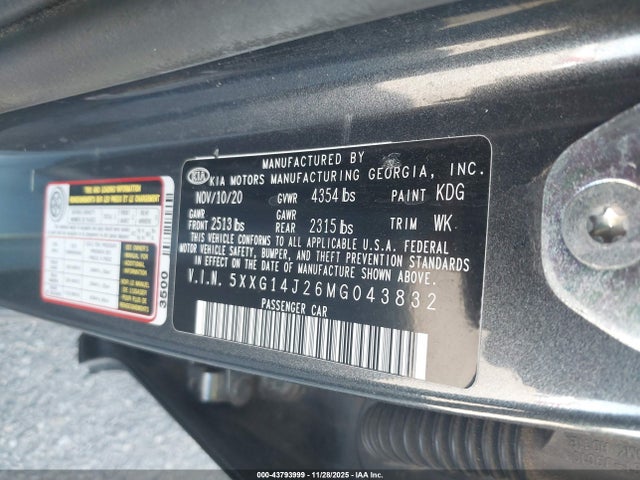 5XXG14J26MG043832 KIA K5 LXS