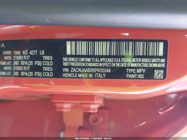 2019 JEEP RENEGADE ZACNJAAB0KPK50244 Photo 8