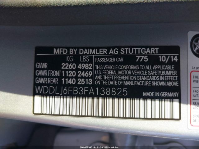 2015 MERCEDES-BENZ CLS 400 WDDLJ6FB3FA138825 Photo 8