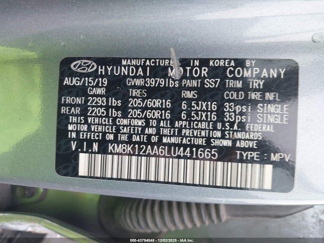 Hyundai Kona Se 2020 KM8K12AA6LU441665 Image 9