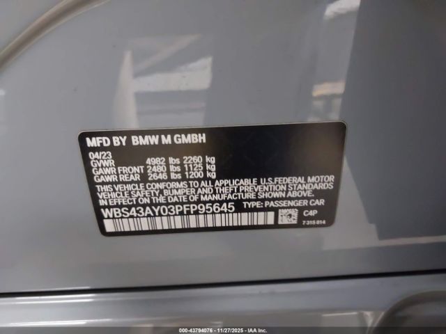 2023 BMW M3 WBS43AY03PFP95645 Photo 8