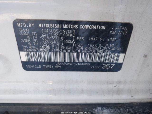 2017 MITSUBISHI OUTLANDER SPORT JA4AP3AW1HZ060889 Photo 8