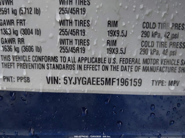 2021 TESLA MODEL Y 5YJYGAEE5MF196159 Photo 8