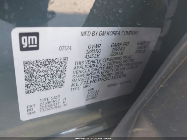 2025 CHEVROLET TRAX KL77LHEP5SC101656 Photo 8