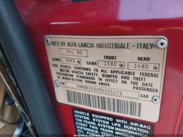 1991 ALFA ROMEO SPIDER ZARBB32GXM6005276 Photo 8