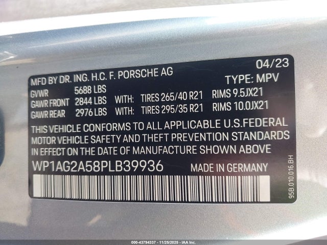 2023 PORSCHE MACAN WP1AG2A58PLB39936 Photo 8