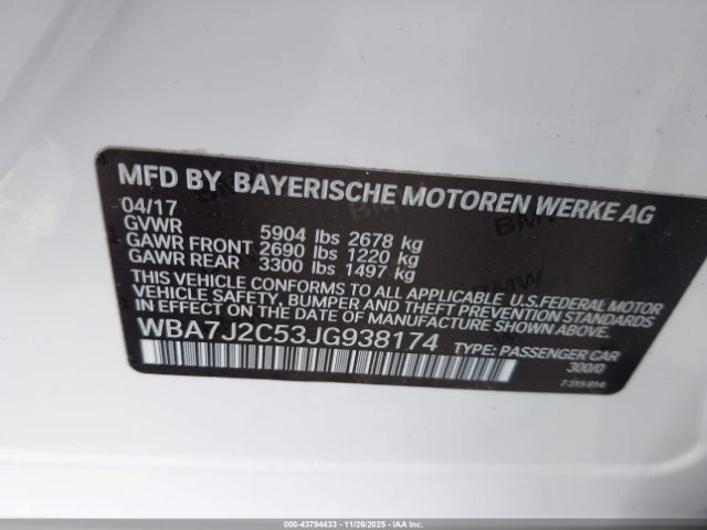 2018 BMW 740E WBA7J2C53JG938174 Photo 8