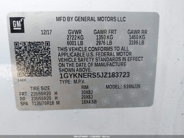 2018 CADILLAC XT5 1GYKNERS5JZ183723 Photo 8