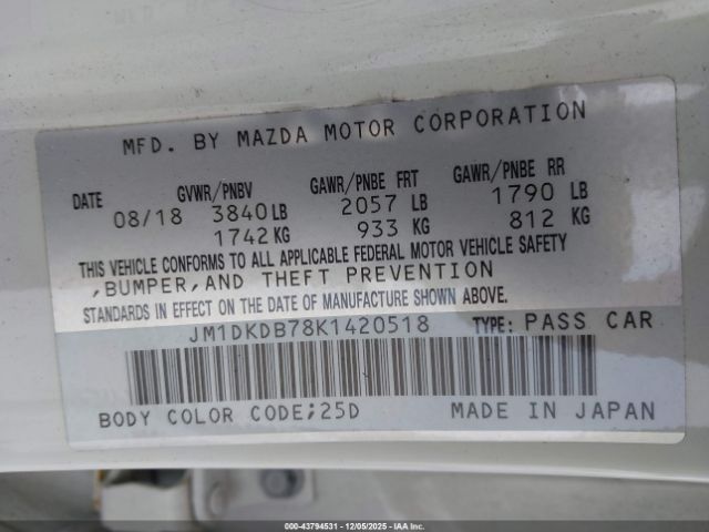 2019 MAZDA CX-3 JM1DKDB78K1420518 Photo 8