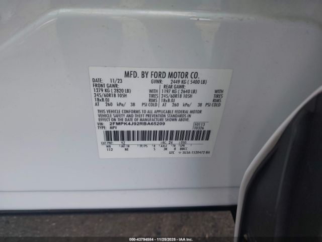 2024 FORD EDGE 2FMPK4J92RBA65209 Photo 8