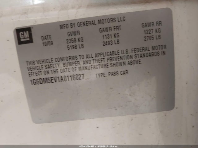 2010 CADILLAC CTS 1G6DM5EV1A0116027 Photo 8