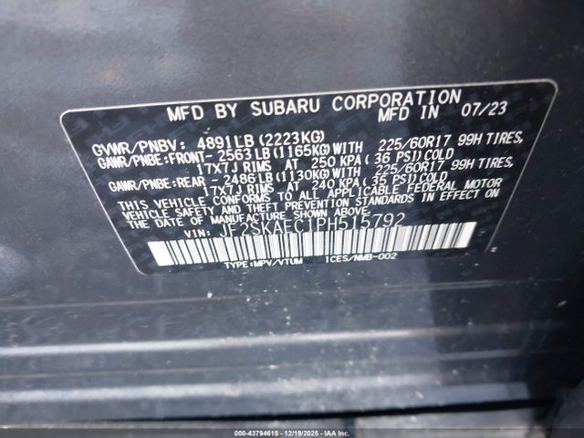 Subaru Forester Premium 2023 JF2SKAEC1PH515792 Image 9