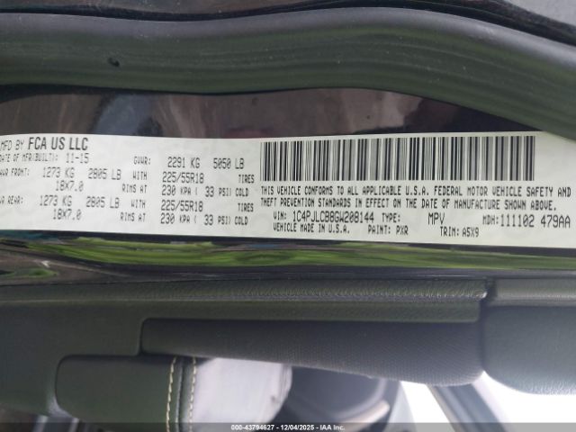 2016 JEEP CHEROKEE 1C4PJLCB8GW208144 Photo 8