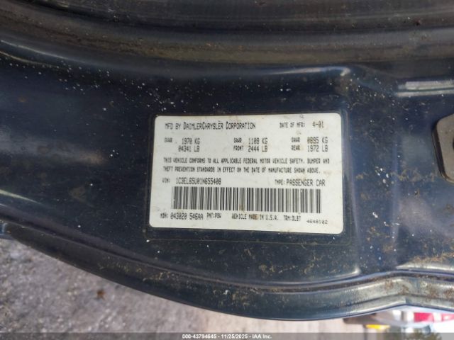 2001 CHRYSLER SEBRING 1C3EL65U01N655408 Photo 8