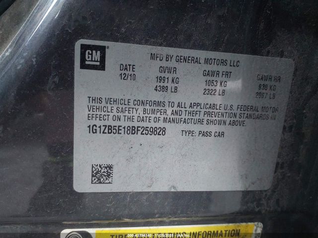 2011 CHEVROLET MALIBU 1G1ZB5E18BF259828 Photo 8