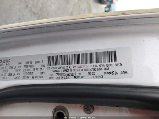 2015 RAM 1500 1C6RR6GG5FS623119 Photo 8